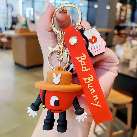 Bad Bunny Inspired AirPods Pro Case + Keychain Bundle – Heart Design, Silicone - Picture 9 of 9